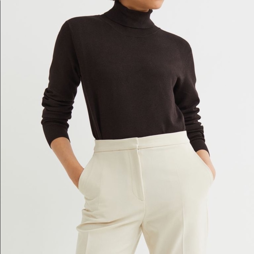 H&M Turtleneck Brown Sweater Sweatshirt Shirt Top